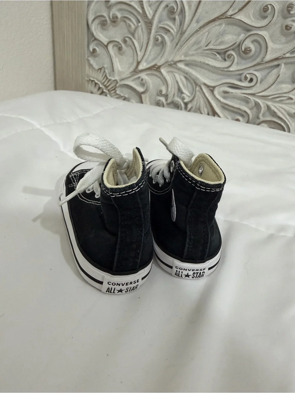 Converse Kids Black High-Top Sneakers with White Laces